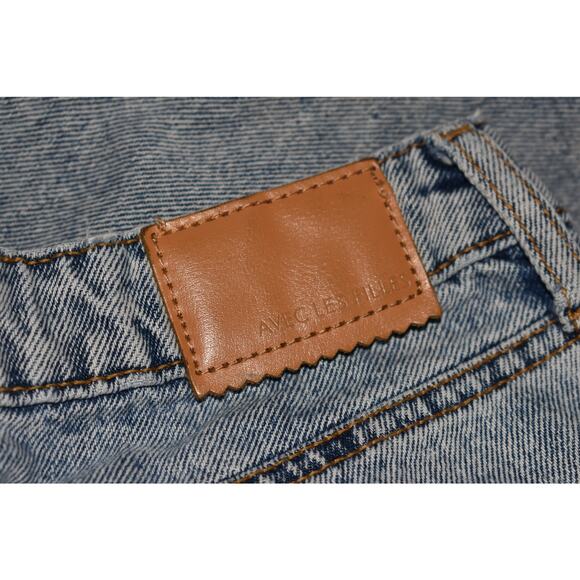 AVEC LES FILLES Distressed High Rise Wide Leg Jean Frayed Hems Size 26 - Picture 3 of 5